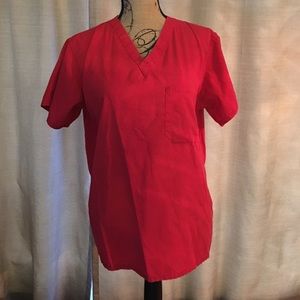 SCRUBS Red Scrub top